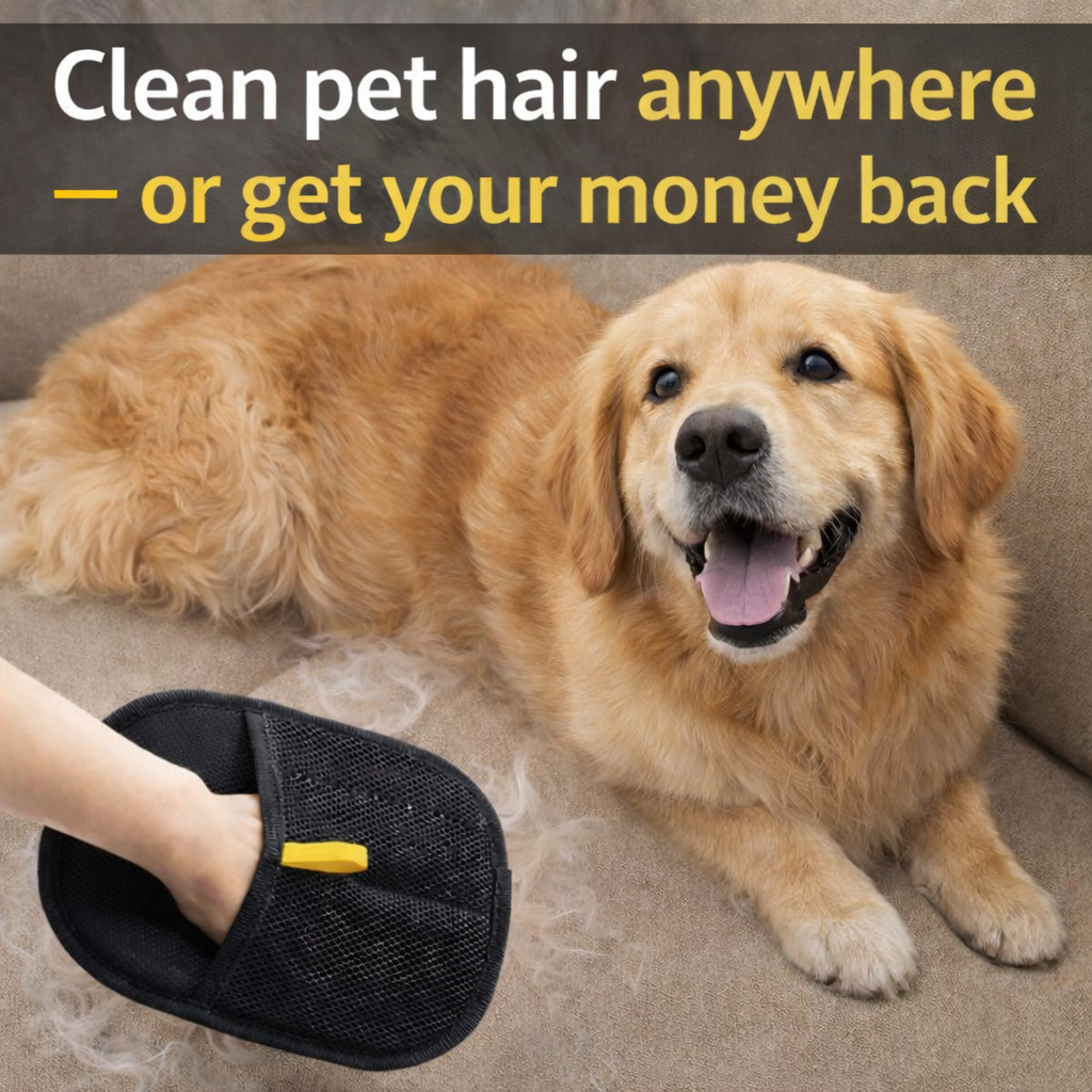 Pet hair cleaning gloves
